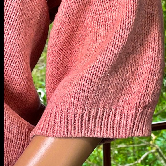 ▪️VTG▪️BENETTON▪️1980's Peach Marled Knit Cropped Cardigan Top - Picture 4 of 11